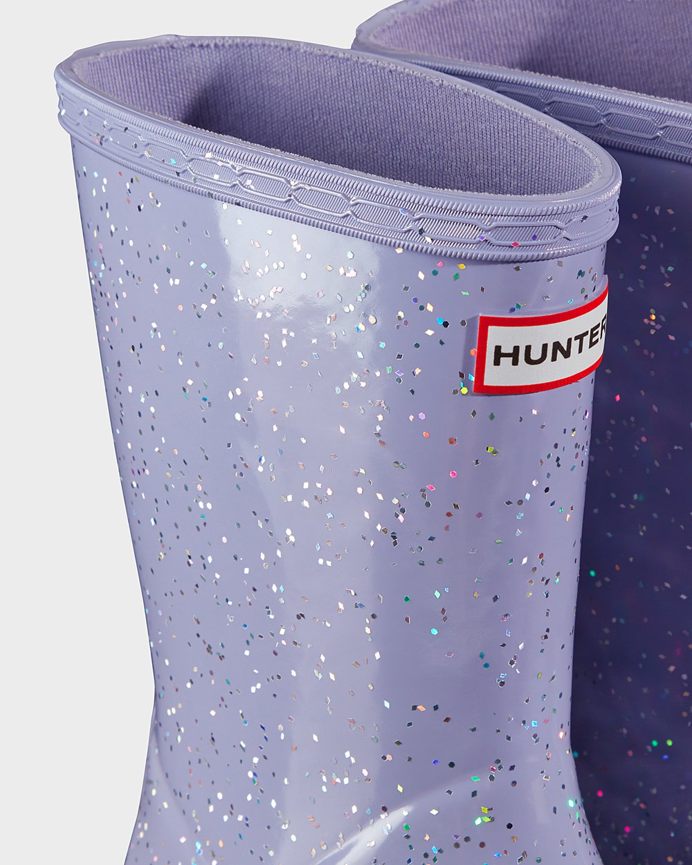 Hunter Original First Giant Glitter Rain Boots - Clearance Sale Kids Purple - YQOWGR213